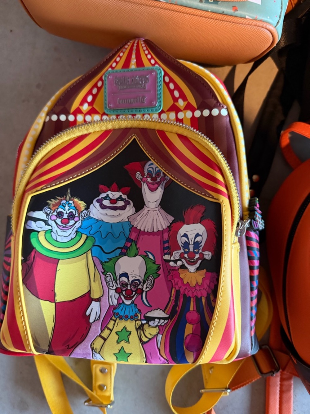 Loungefly Yellow Red Multicolor Clown Mini Backpack